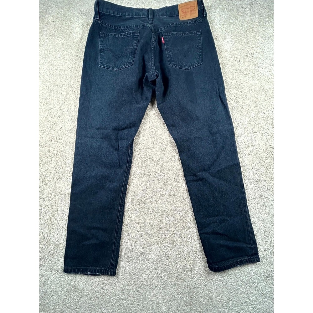 Vintage Levis 501 CT Jeans Mens 28x32 Dark Blue Denim Tapered Leg Distressed